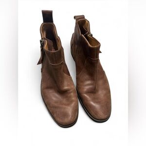 UGG Women's Aureo Brown Leather Ankle Boots